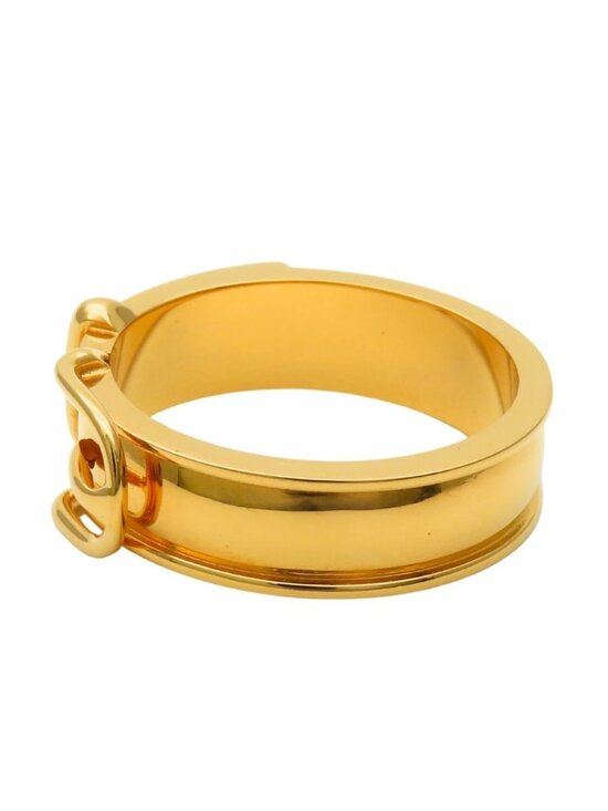 Hermes Scarf Ring Ceinture Metal Gold Belt Motif main image 6